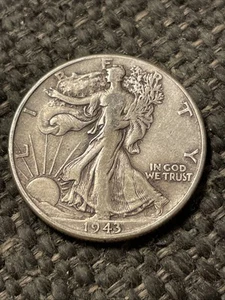1943 Walking Liberty Silver Half Dollar Coin - Picture 1 of 2