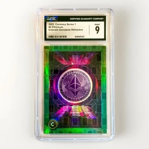 2023 Cardsmiths Currency Ethereum Emerald Gemstone Refractor Card CGC 9 93/99 - Picture 1 of 2