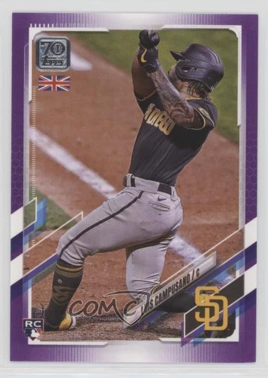 2021 Topps UK Edition Purple /50 Luis Campusano #48 Rookie RC - Image 1 of 2