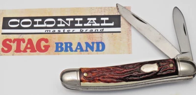 Cuchillo Jack "Serpentine" CO COLONIAL KNIFE CO Hecho en EE. UU. De Colección Sin Usar Casi Como Nuevo (A) Foto 1 de 4