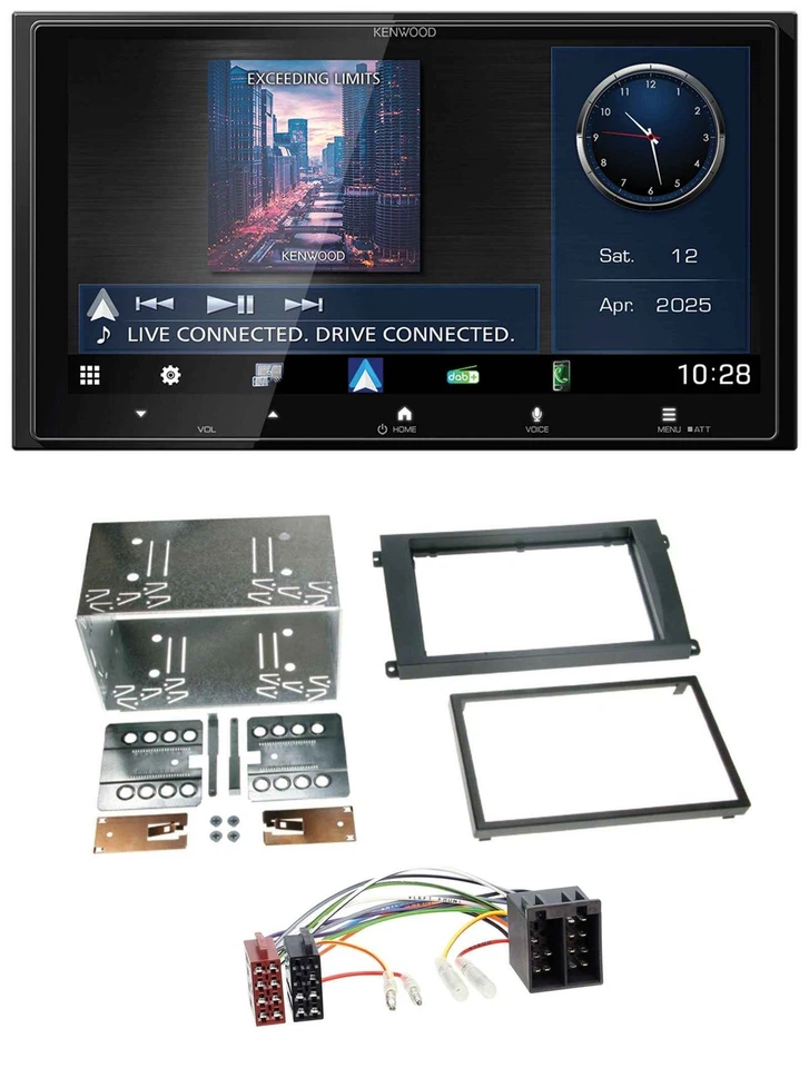 Kenwood Bluetooth 2DIN USB DAB MP3 Autoradio für Porsche Cayenne 2002-2007 - Bild 1 von 4