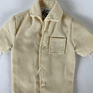 Barbie Ken Fashion PAC Short-Sleeve Shirt Pale Yellow Rare - Picture 1 of 4