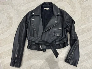 Lederjacke Echtlederjacke Bikerjacke Schwarz Grösse 34 - Bild 1 von 7