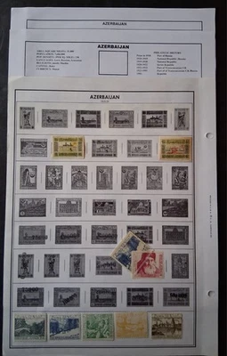 Azerbaiyán 1919+ estampillas en 3 páginas de álbum de enorme colección de estampillas liquidación  Foto 1 de 4