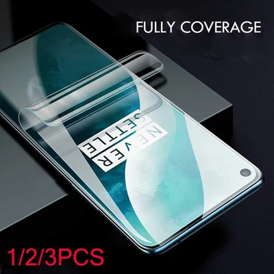 For OnePlus 9T 10 Pro 7T 6 9T Nord 2 Ace 1/2/3PCS Screen Protector Hydrogel Film - Image 1 of 4