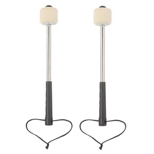 2x Trommel Schlägel mit Filzkopf für Marching Band Bass Drum Skid Resistance - Bild 1 von 11