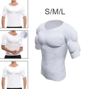 Fake Muscle T Shirt Men Costume Chest Shaper for Cosplay Indoor Outdoor Dress up - Bild 1 von 22