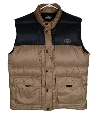 Rei Down Puffer Vest Jacket Size XL 16/18 Junior Double Closure Zipper And Snap - Image 1 of 4