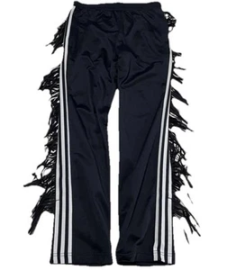 Adidas Jeremy Scott Fringe Trouser Tracksuit Track Pants S-M Black Rare - Picture 1 of 18