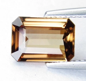 2.86Cts Beautiful Natural Unheated Copper Yellow Zircon Emerald Shape Gemstone - Picture 1 of 7