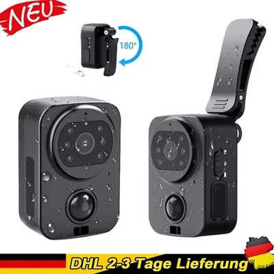 Mini Körperkamera 1080P HD Bodycam Video avi Camcorder 1080P Kamera wasserdicht. - Bild 1 von 4