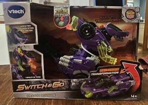 NIB VTech Switch & Go Dragon Roadhog Transforming Vehicle 50 Sounds Phrases FIRE - Picture 1 of 11