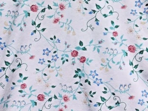 Barco Floral Vine 6 Button Front V Neck SCRUB Top, Size S FREE SHIPPING! - Picture 1 of 5