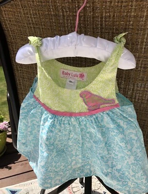 Boutique Baby Lulu Floral Bird Top Shirt 24 Mo - Image 1 of 2