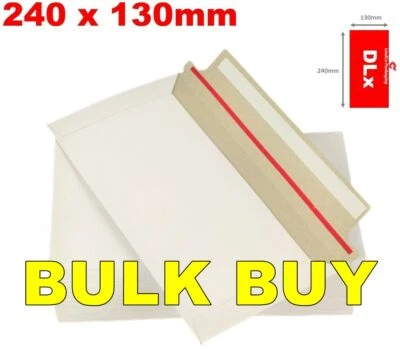 Cardboard Envelope Mailer 130mm x 240mm DLX Tough Rigid Card 50x 100x 200x 500x - image 1 of 4