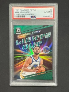 Stephen Curry 2023-24 Panini Donruss Optic /5 Lights Out Green PSA 10 #6 - Picture 1 of 2