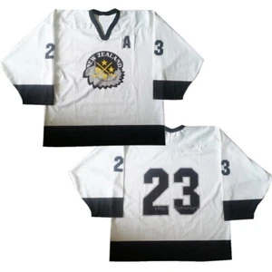Throwback Team New Zealand 23 Hockey Jersey White Sewn Custom Names - Picture 1 of 2