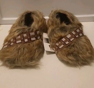 Star Wars Chewbacca Wookie Han Solo Slippers Feet Fuzzy Brown Costume Cos Play - Picture 1 of 6