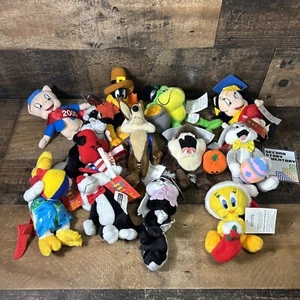 Vintage Warner Bros Studio A Looney Tunes Year Mini Bean Bag Plush Set Of 12 NWT - Picture 1 of 13
