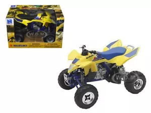 SUZUKI QUAD RACER R450 ATV YELLOW 1/12 DIECAST MODEL BY NEW RAY 43393 - Picture 1 of 1