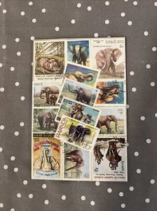 Francobolli Africa Elefanti Elefante - Foto 1 di 2