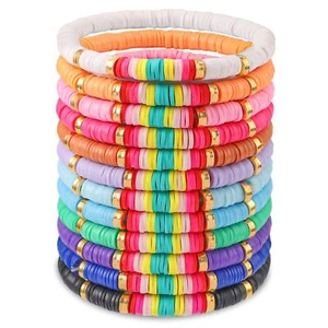 12 Pcs Preppy Jewelry Bracelets Set Friendship Beaded Bracelets for Women Girls - Picture 1 of 6