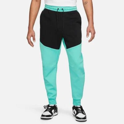 Pantalones de chándal Nike Tech de vellón para hombre verde azulado lavado negro CU4495-392 Foto 1 de 4