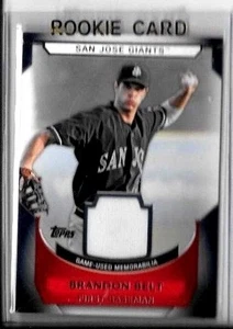 BRANDON BELT 2011 TOPPS PRO DEBUT GAME USED JERSEY - ROOKIE - Picture 1 of 1