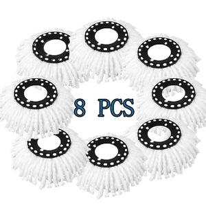2-8 Spin Mop Heads Replacement 360Degree Microfiber Bucket Home Cleaner Cleaning - Picture 1 of 14