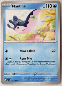 Mantine 040/191 NM / M Surging Sparks Pokemon Card - satoma Art - Picture 1 of 2