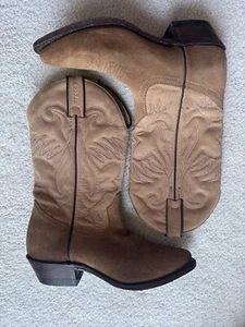 Boulet Brown Point Toe Womens Cowboy Boots Size 7.5 8838 - Picture 1 of 9