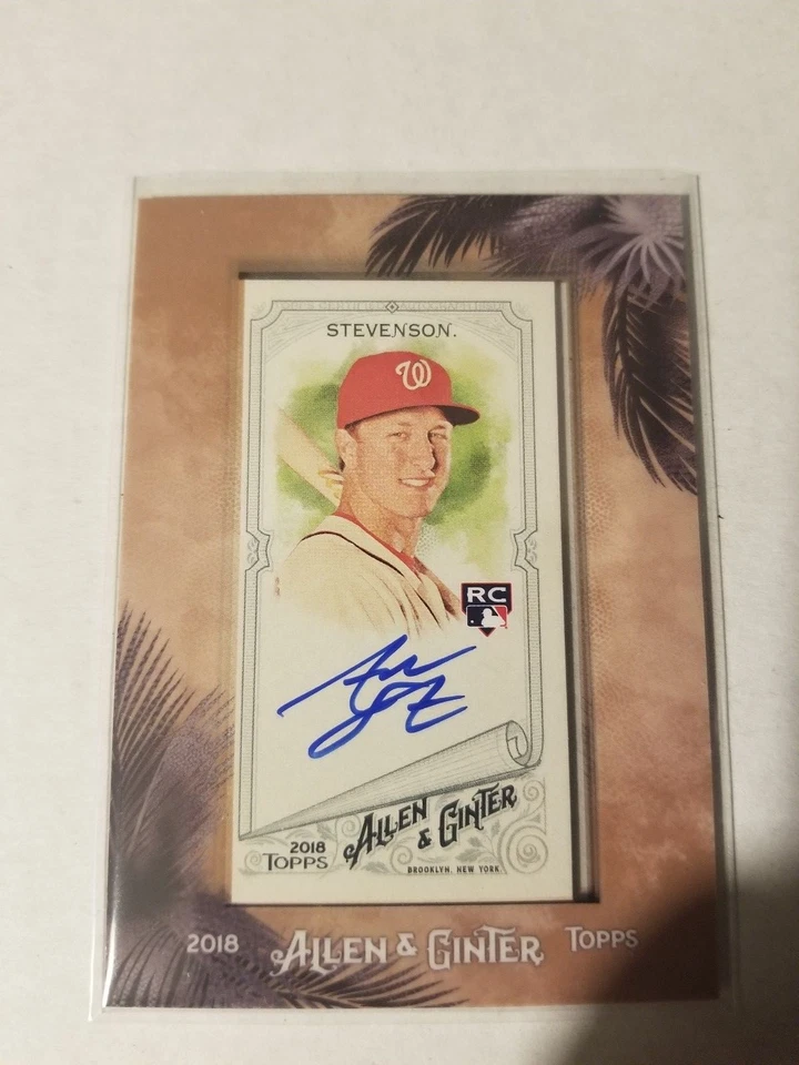 2018 Allen & Ginter Framed Mini Andrew Stevenson RC Autograph #MA-AS Nationals - Image 1 of 1