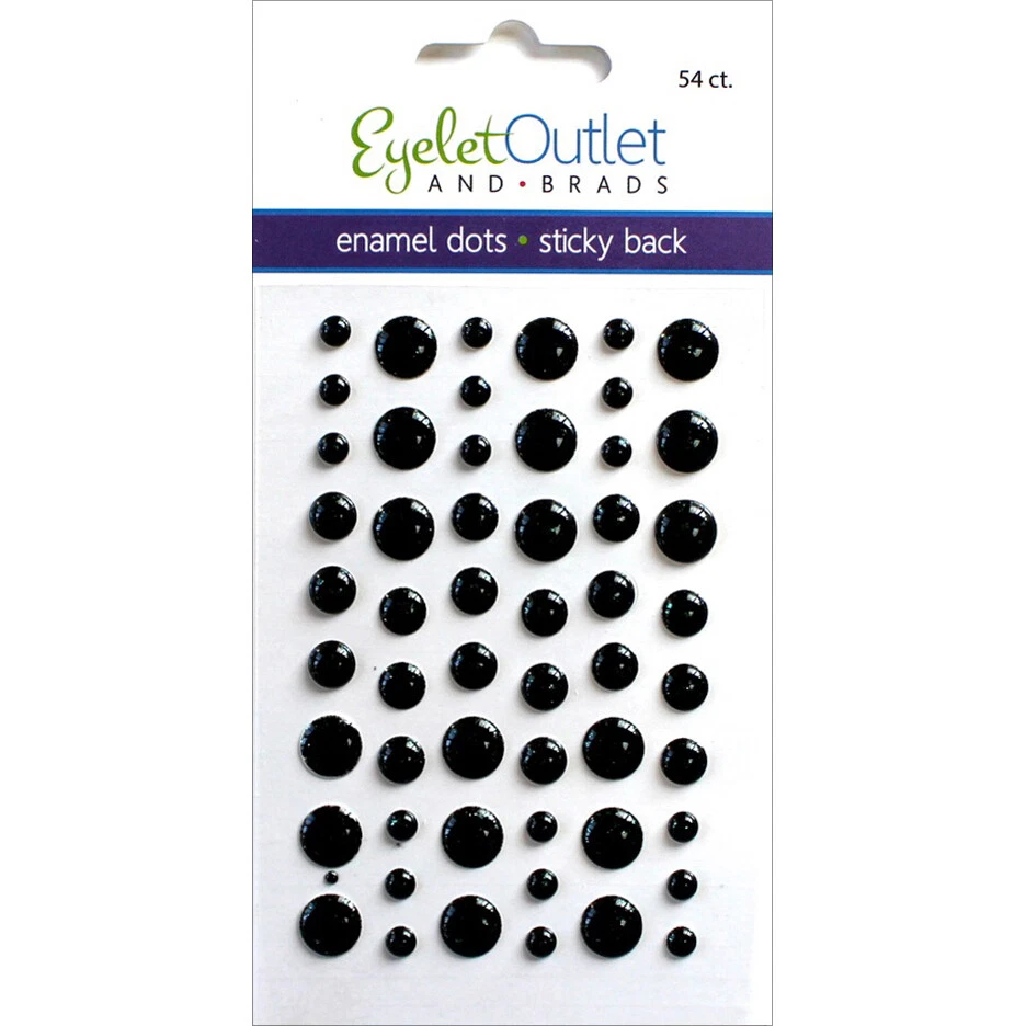 Eyelet Outlet Adhesive-back Enamel Dots - 507918