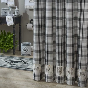 Refined Rustic Shower Curtain New, Perfect for Cabin, Lodge, Country - Picture 1 of 3