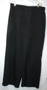 Pantalones para mujer negros ligeros de pierna ancha con puños elásticos talla grande 1XL - Imagen 1 de 3