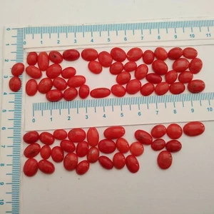 Cabujones de coral rojo natural, 25 quilates mixtos, anillos, colgantes, broches. - Imagen 1 de 8