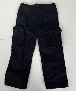 NWT BABY GAP Boys Sz 4 Years Black Cargo Pants NEW - Picture 1 of 1