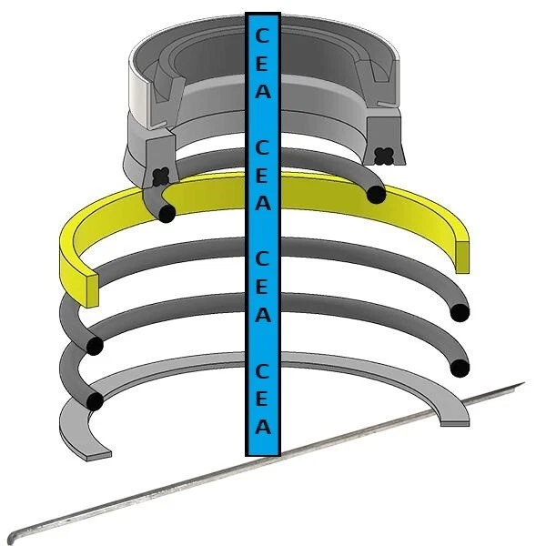 6514736 Kit de sellado de cilindro inclinable para Bobcat 730 731 732 733 741 742 743 Foto 1 de 1