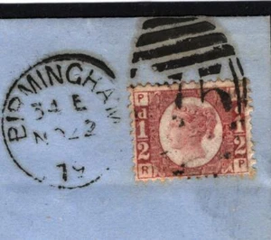 GB Cover HALFPENNY Plate 20 Birmingham Local Delivery 1879 {samwells-covers}L59a - Picture 1 of 12
