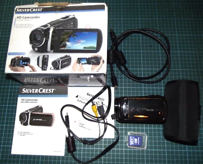 SilverCrest Black HDMI 16:9 Colour Touch Screen 270° Rotating Full HD Camcorder - Image 1 of 4