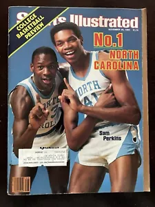 Michael Jordan 1st Cover Sports Illustrated Nov 28 1983 Sam Perkins Vintage UNC - Picture 1 of 15