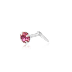 Sterling silver 2mm-3.5mm Andralok rose crystal nose stud gift box included - Picture 1 of 4