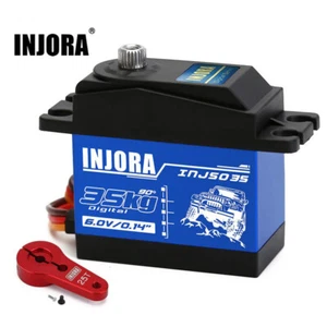 INJORA Digital 35KG 90° High Torque Servo & Arm for RC Robot Model Crawler Truck - Picture 1 of 8