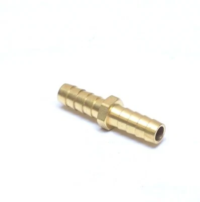 3/8 Hose Barb Splicer Mender Union Brass Fitting Vacuum Fuel Air Water Oil Gas - Image 1 of 4