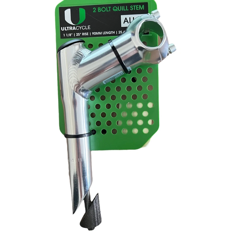 Pluma de aleación de 2 pernos ULTRACYCLE 25,4 vástago 90 mm 1-1/8 plateada Foto 1 de 1