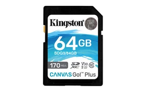 Kingston Canvas Go! Plus 64 GB SDXC, karta pamięci czarna, UHS-I (U3), klasa 10 - Zdjęcie 1 z 4