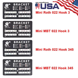 Brackets metálicos para ortodoncia dental mini ranura Roth/Mbt.022 ganchos 3-4-5/3 - Imagen 1 de 6