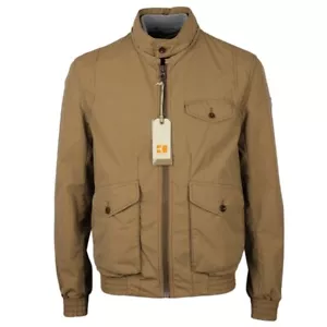 NWT Hugo Boss Orange Label by Hugo Boss Motorcycle Style Slim Fit Beige Jacket - Picture 1 of 17