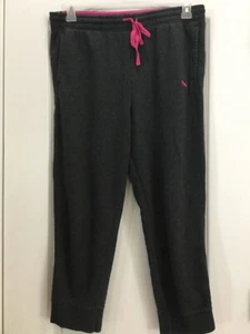 Felpa donna Puma taglia grande grigia elastica coulisse vita logo tasche 75 - Foto 1 di 6
