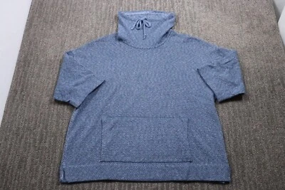 Purejill By J. Jill  High Neck Sweater Pockets Blue Knit Athletic Pettie Medium - Image 1 of 4